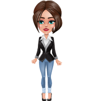 Attractive Businesswoman Character Animator Puppet